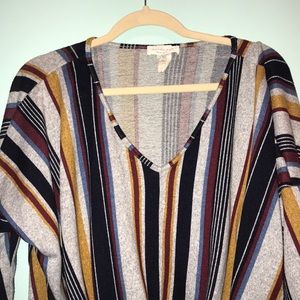 Striped long sleeved tee shirt